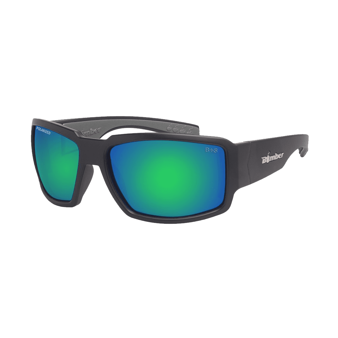 BG111GM Boogie Bomb green mirrored polarized lens ANSI rated floating safety sunglasses BG111GM Boogie Bomb Gafas de Sol Polarizadas Espejo verde lente Seguridad calificado ANSI Z87+ que flotan