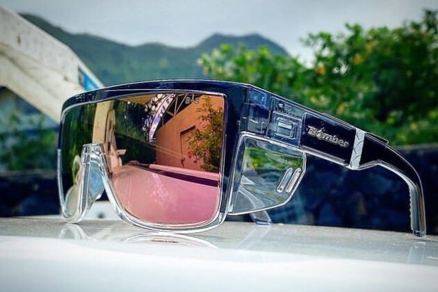 Buzz Bomb silver mirror polycarbonate security glasses ANSI +Z87 rated that float Buzz Bomb lente espejo policarbonato Gafas de Seguridad calificado ANSI +Z87 que flotan